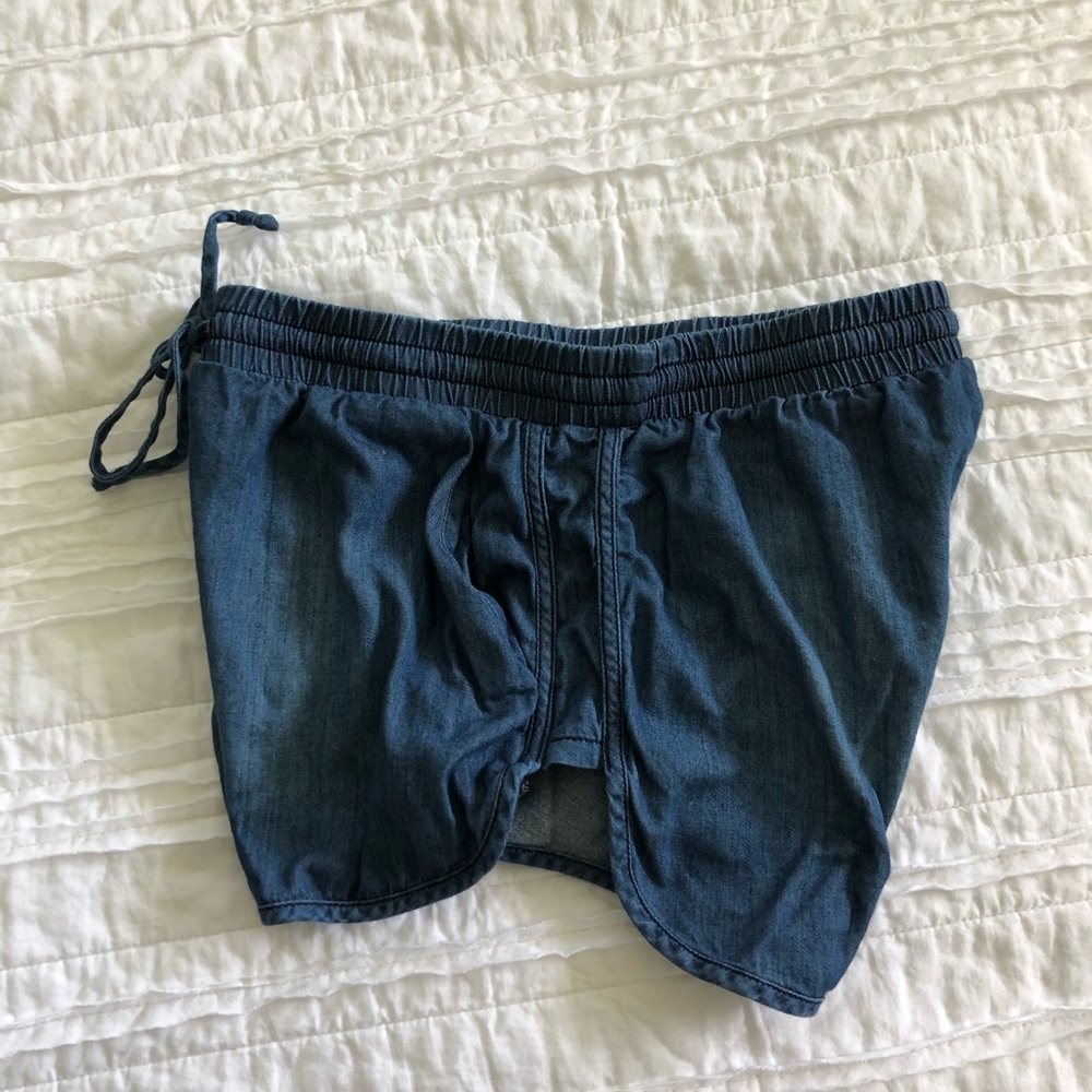 Bcbgeneration Denim Chambray Drawstring Shorts - image 4